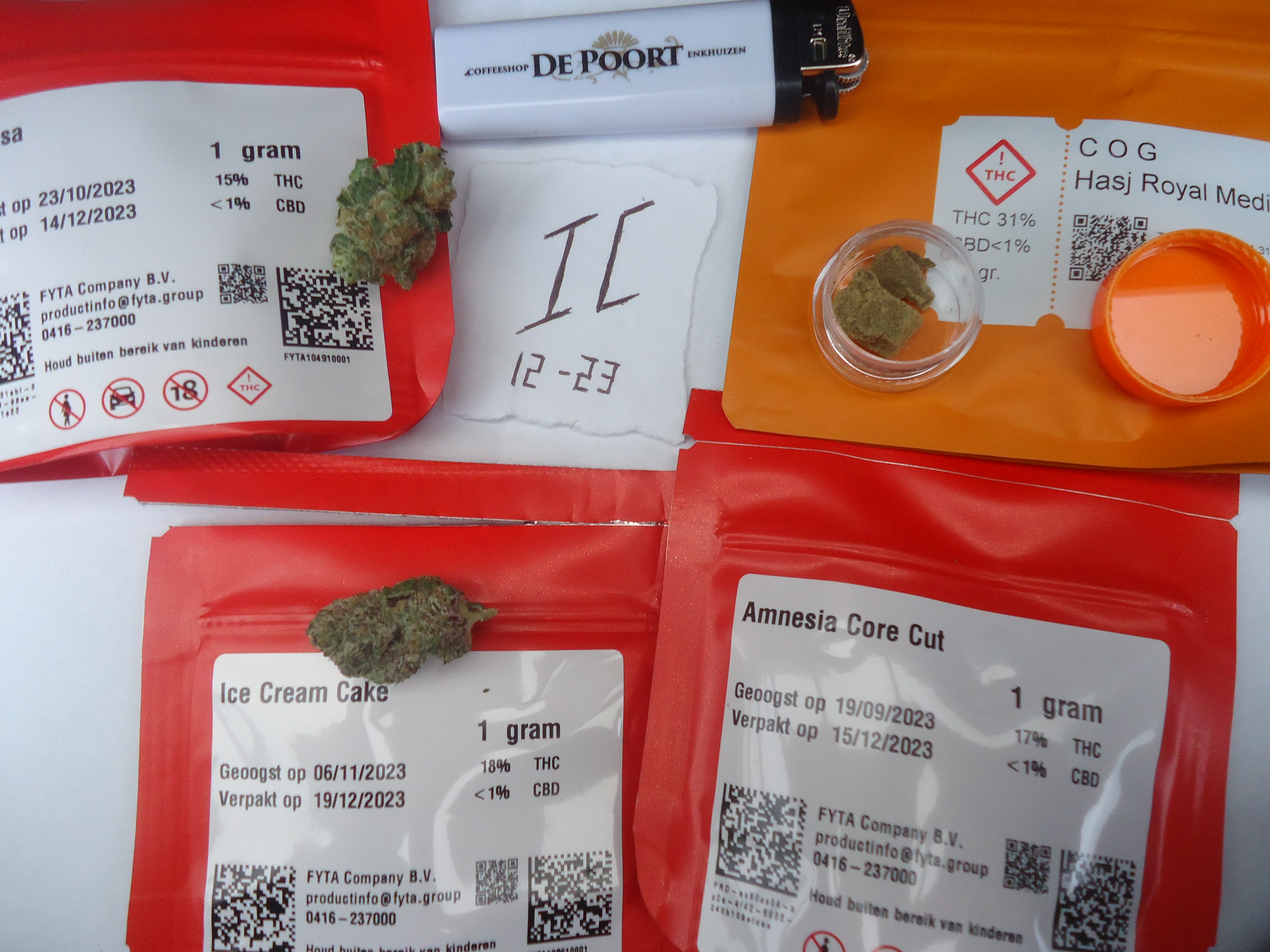 1 Selection Of Legal Grass And Hashish From Legal Weed Experiment From Coffeeshops.December.2023.JPG