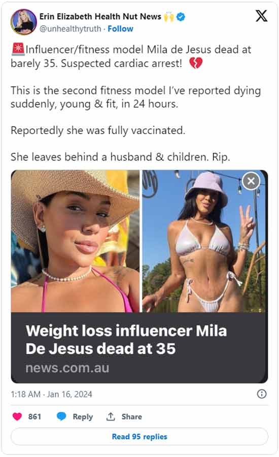 Influencer Mila De Jesus Dead at 35