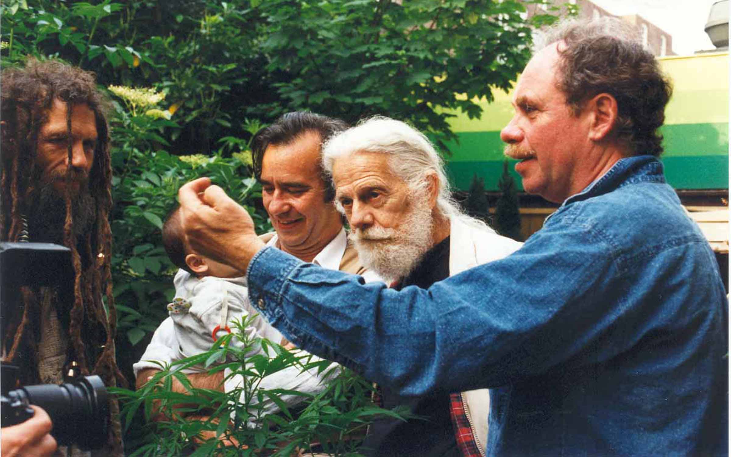 1996 Soma- Wernard- Old Ed- Ed Rosenthal in Positronics garden.jpg