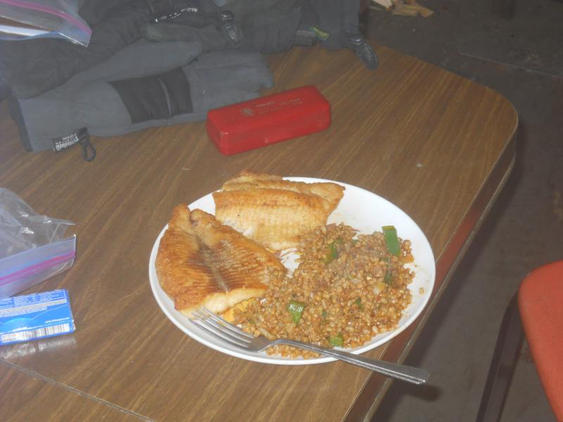 Click image for larger version  Name:	Copper Lake rice and trout dinner after some harmonica music on Solo Trip.JPG Views:	0 Size:	49.4 KB ID:	18100609