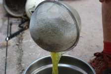 Tea ball extraction of stems in Denatured alcohol.jpg